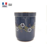 Porte Couverts en poterie - Bleue décor Petites Fleurs